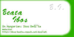 beata ibos business card